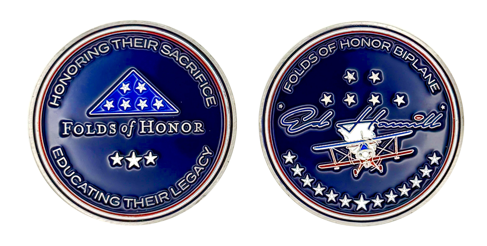 Biplane Challenge Coin